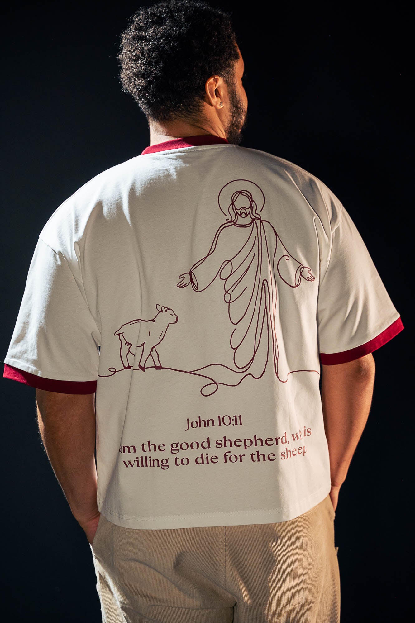 "Good Shepherd" Tee Maroon