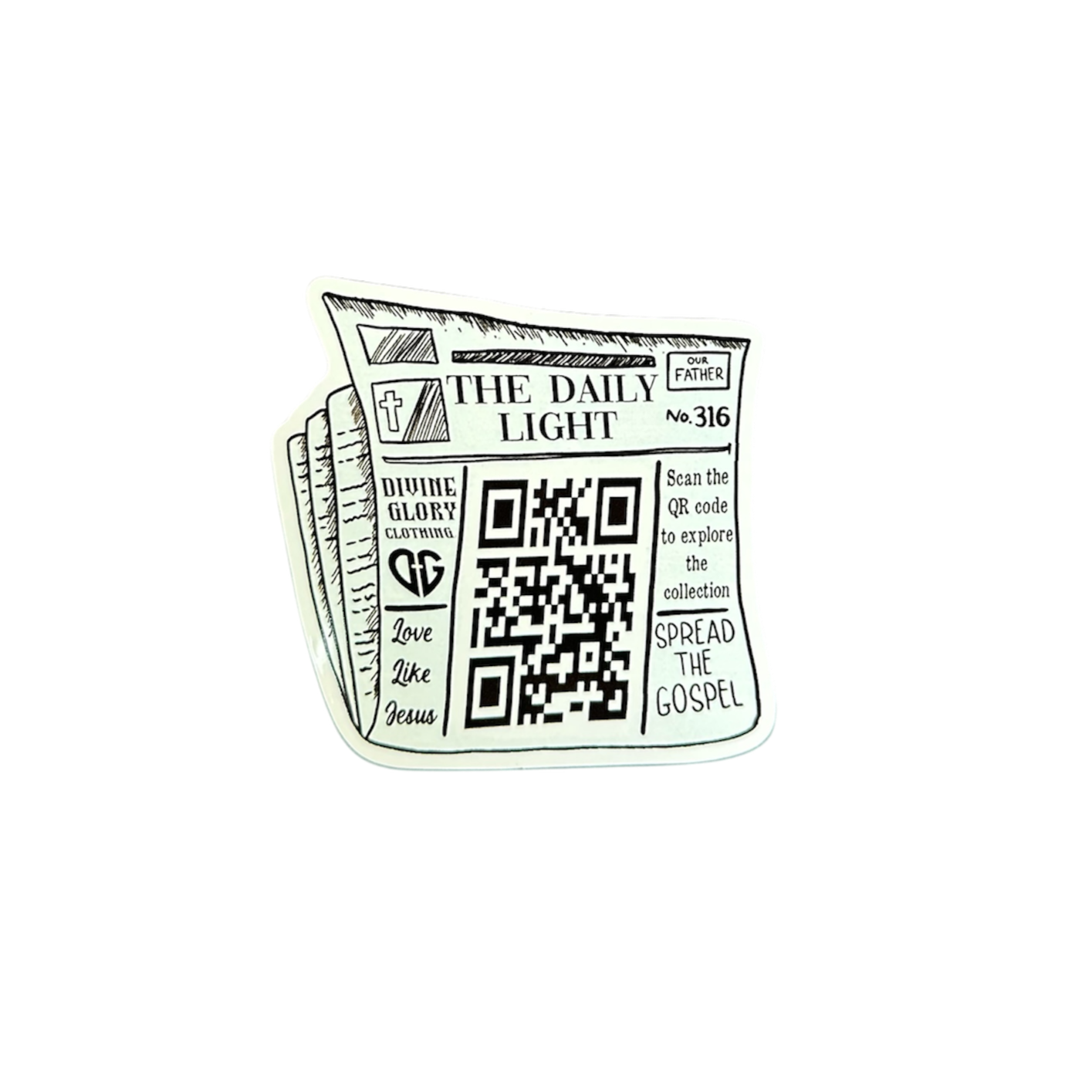 Newspaper QR Code Sticker