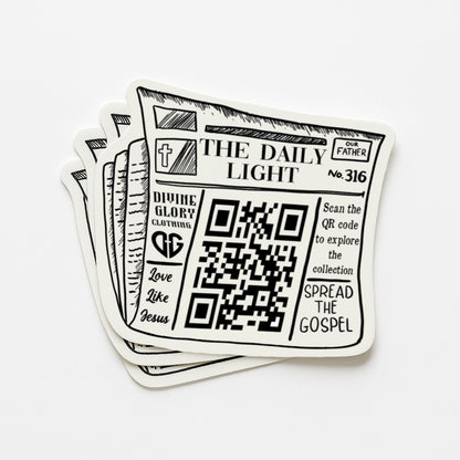 Newspaper QR Code Sticker