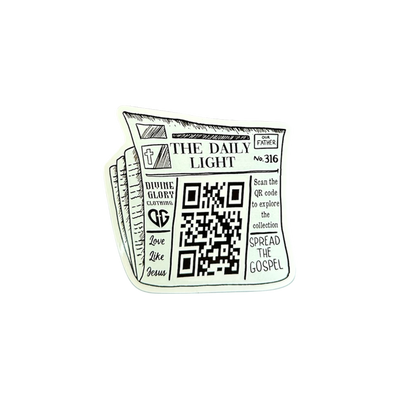 Newspaper QR Code Sticker
